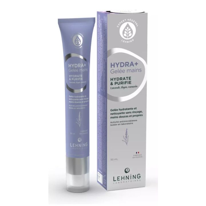 HYDRA+ gelée mains hydratante et nettoyante Lehning - tube de 50ml