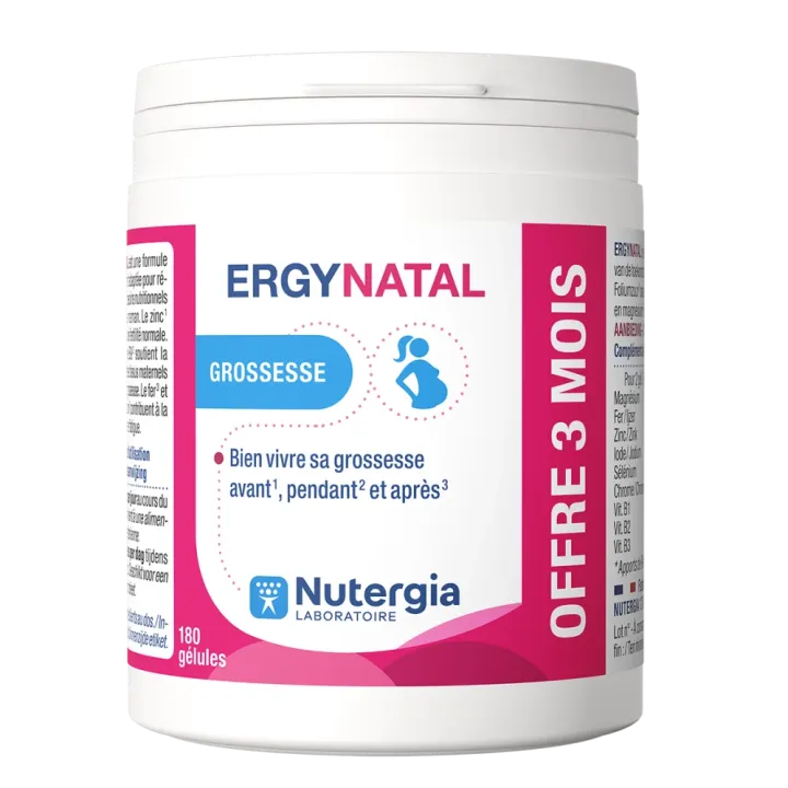 Ergynatal grossesse Nutergia - boîte de 180 gélules