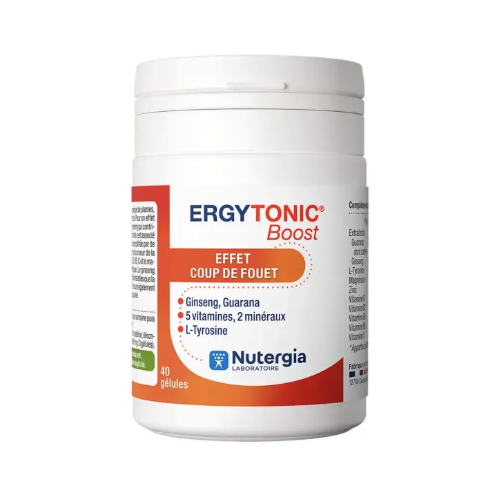 Ergytonic boost effet coup de fouet Nutergia - pot de 40 gélules 