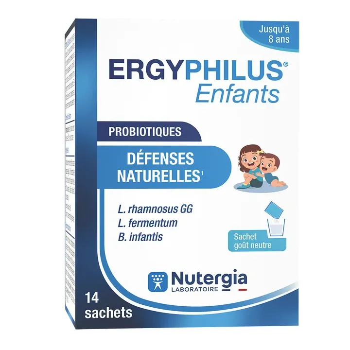 Ergyphilus enfants Probiotiques Défenses naturelles Nutergia - boite de 14 sachets de 2g