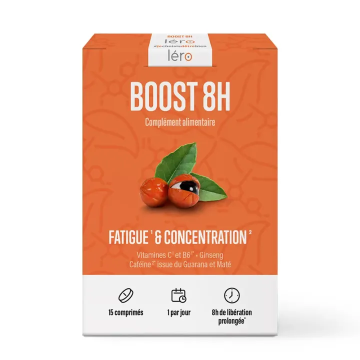Boost 8h fatigue et concentration Léro - boite de 15 comprimés