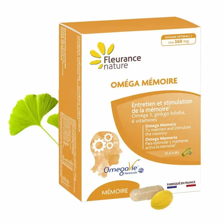 Oméga mémoire Fleurance nature - boîte de 30 capsules et 30 gélules