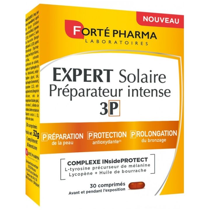 Expert Solaire préparateur intense 3P Forté Pharma - boîte de 30 comprimés