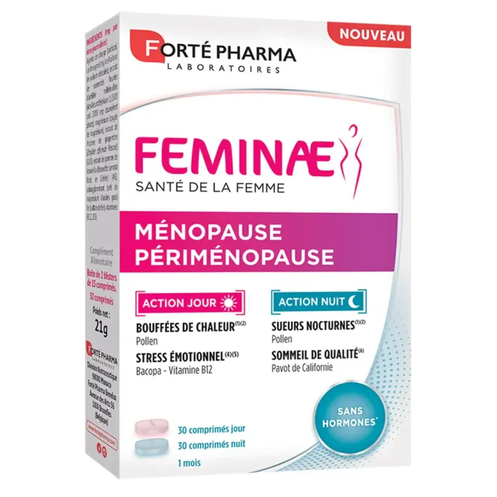 Feminae Ménopause Périménopause Forte Pharma - boîte de 60 comprimés