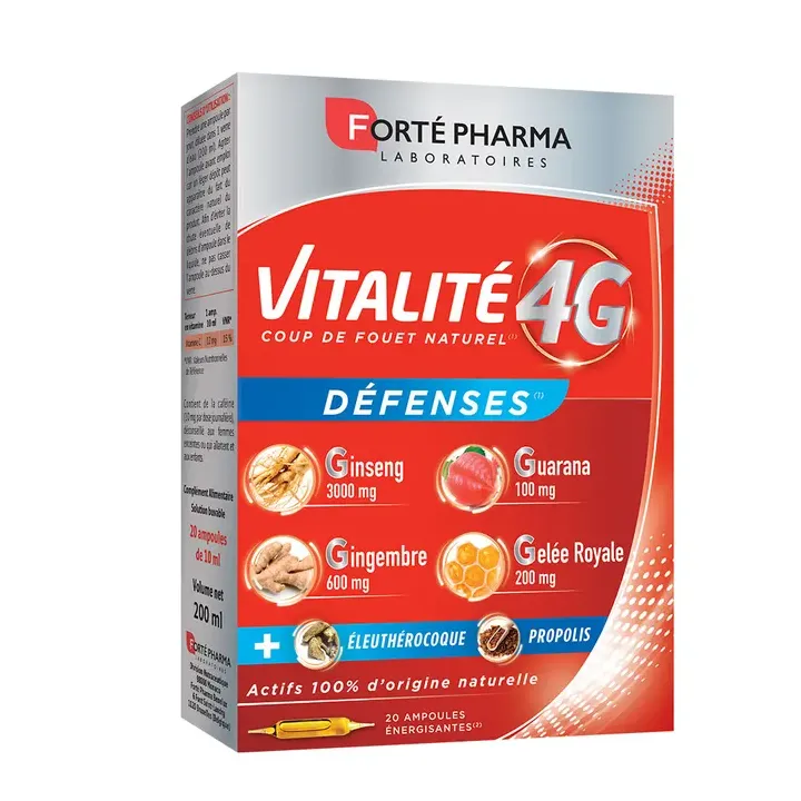 Vitalité 4G défenses Forte pharma - boîte de 20 ampoules de 10ml