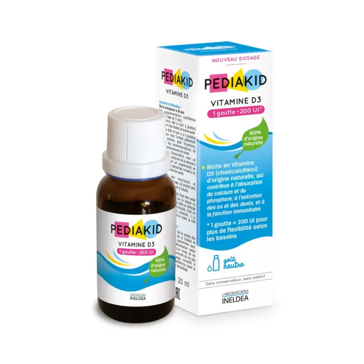 Vitamine D3 Pediakid - flacon compte-goutte de 20ml