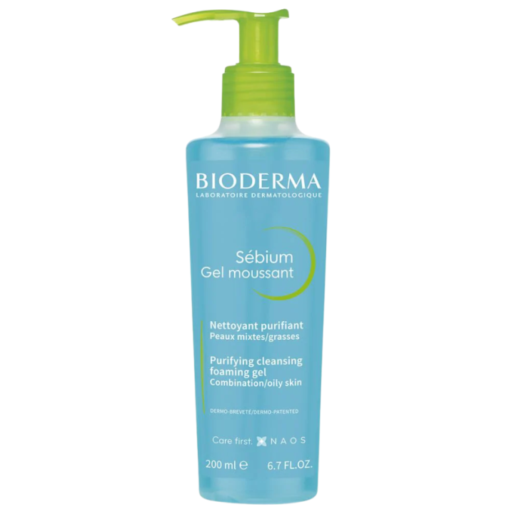 Sébium gel moussant nettoyant purifiant Bioderma - flacon-pompe de 200ml