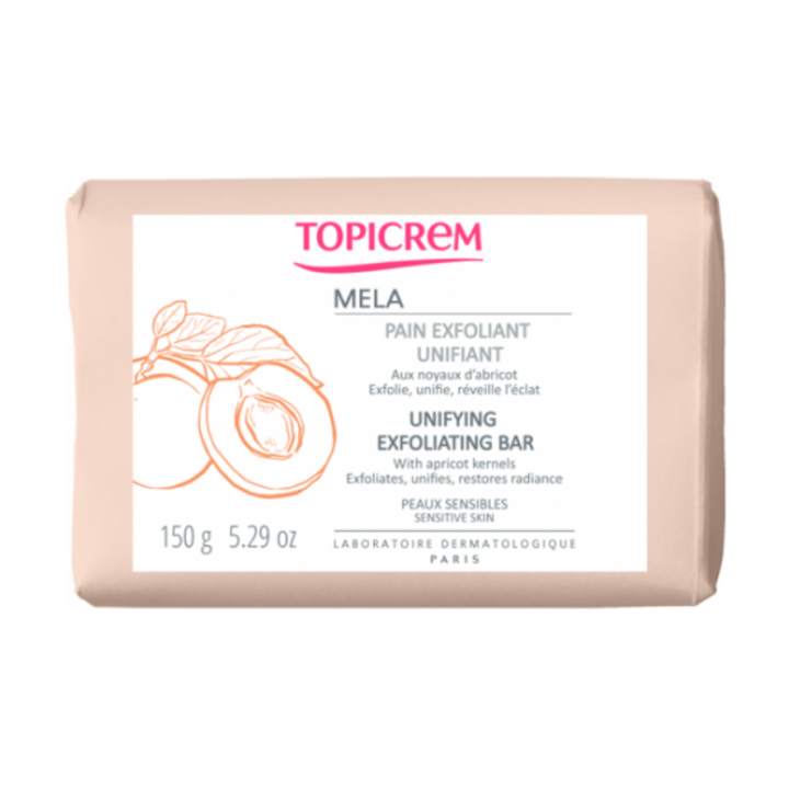 Mela pain exfoliant unifiant Topicrem - pain de 150g