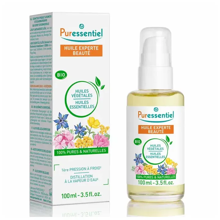 Huile experte beauté bio Puressentiel - flacon-pompe de 100ml