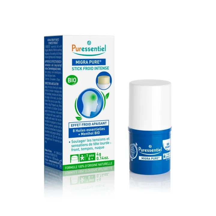 Migra Pure stick froid intense bio Puressentiel - stick de 4g