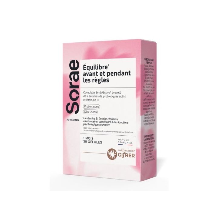 Sorae Equilibre avant et pendant les règles Gifrer - boite de 30 gélules