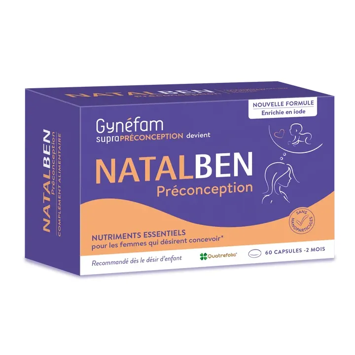 Natalben Préconception laboratoire Effik - boîte de 60 capsules