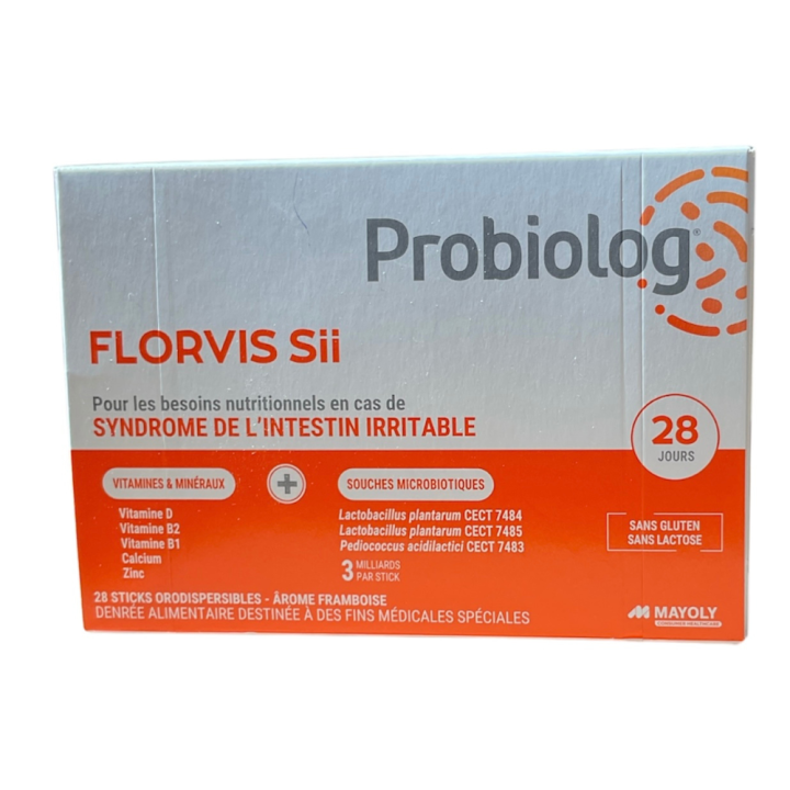 Probiolog Florvis Sii Mayoly Spindler - boite de 28 sticks de poudre orodispersible