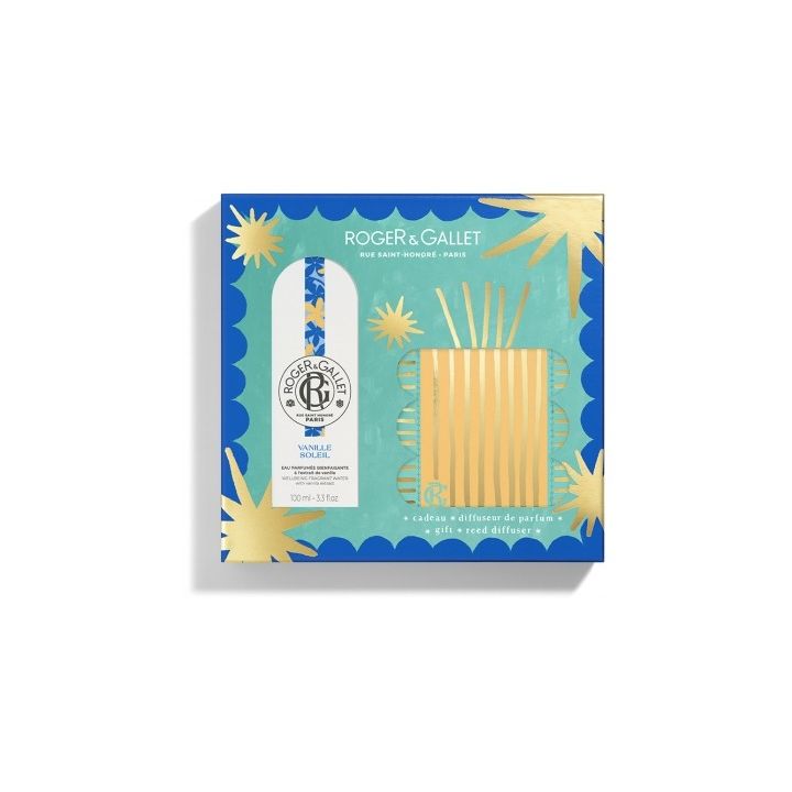 Coffret eau parfumée et diffuseur Vanille soleil Roger & Gallet - coffret de 2 produits