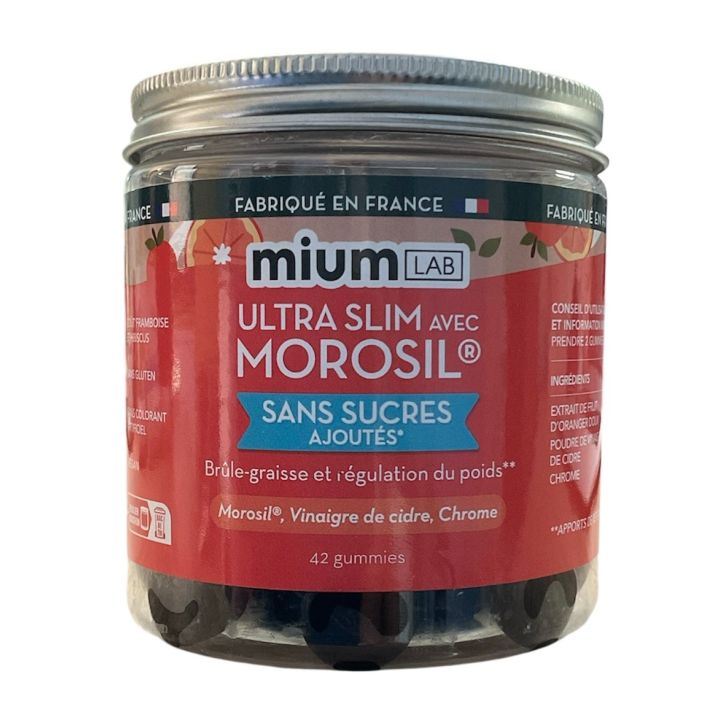 Ultra slim avec morosil sans sucres ajoutés Mium Lab - pot de 42 gummies
