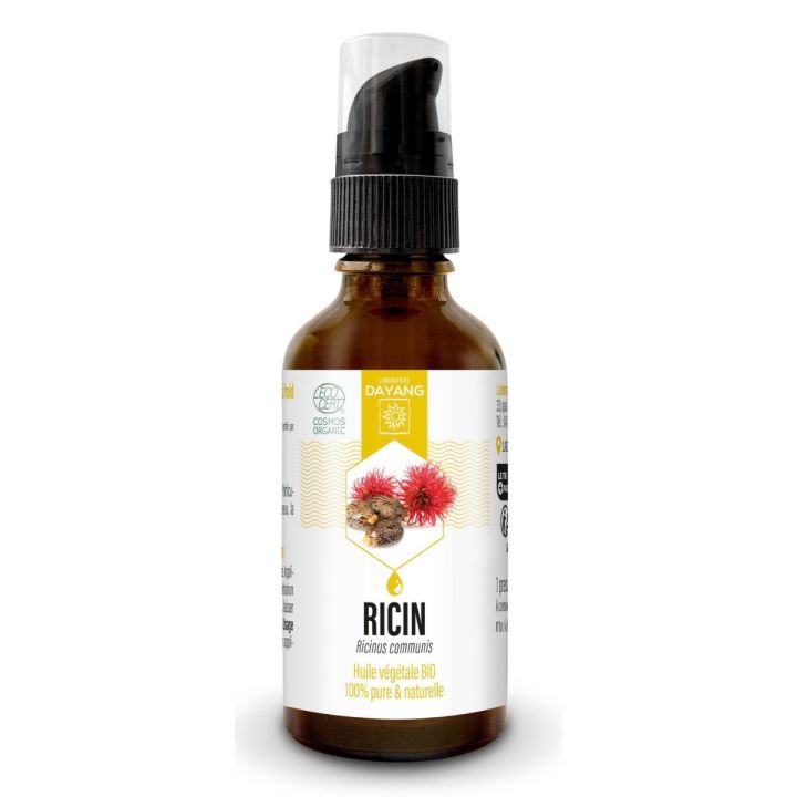 Huile végétale de Ricin bio Dayang - flacon-pompe de 50ml