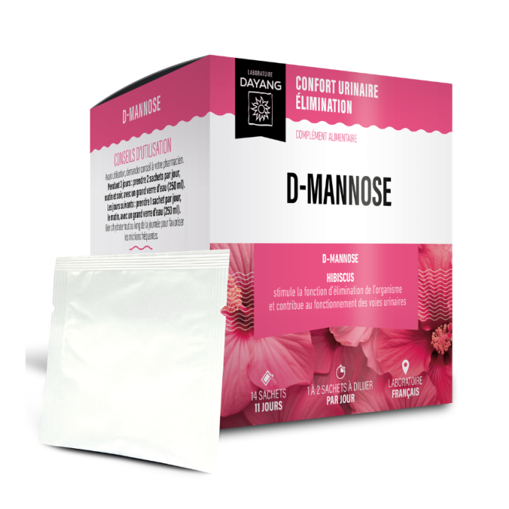 D-mannose confort urinaire élimination Dayang - boite de 14 sachets