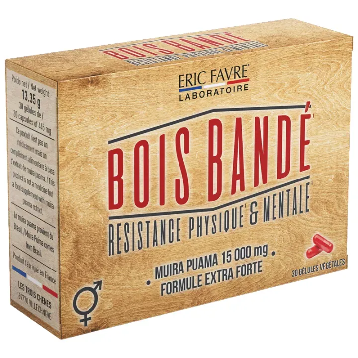 Bois bandé résistance physique et mentale Eric Favre - boite de 30 gélules 