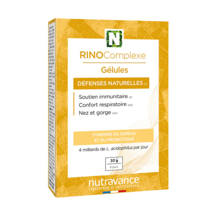 RINOComplexe Défenses naturelles Nutravance - boîie de 30 gélules