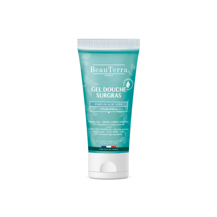 Gel douche surgras aloe vera Beauterra - tube de 200ml