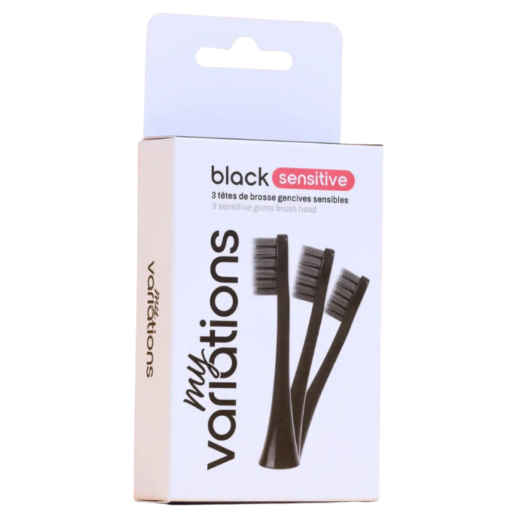 Têtes de brosse noires gencives sensibles MyVariations - 3 têtes de brosse