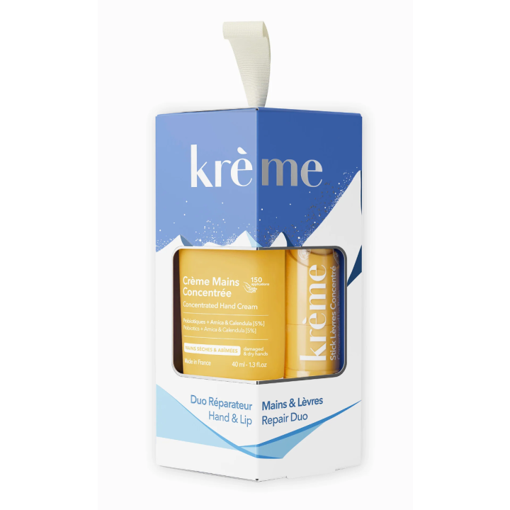 Duo réparateur mains et lèvres Krème - coffret contenant 2 produits