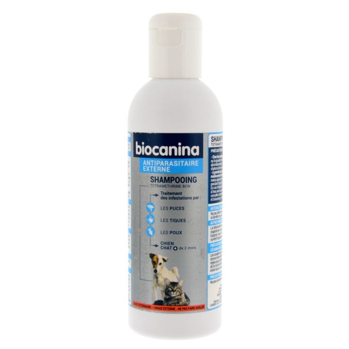 Shampooing antiparasitaire externe chien et chat Biocanina - flacon de 200 ml
