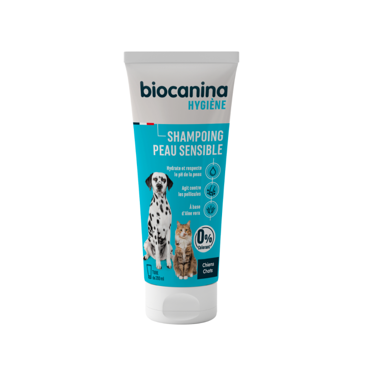 Shampoing peau sensible chien et chat Biocanina - tube de 200 ml