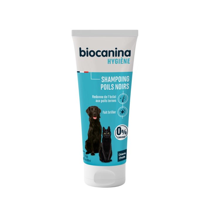 Shampoing poils noirs chien et chat Biocanina - tube de 200 ml
