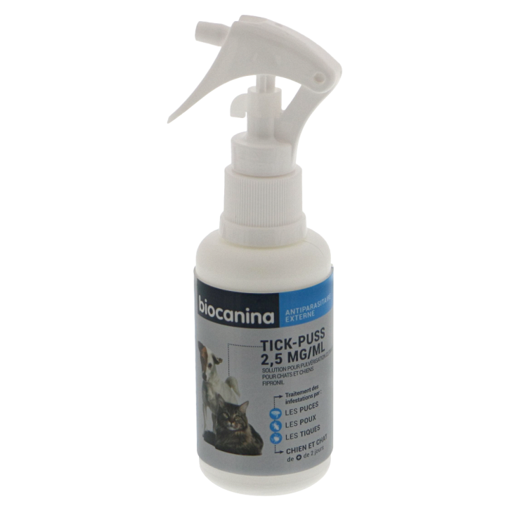 Tick-Puss 2,5 mg/ml Biocanina - spray de 100ml