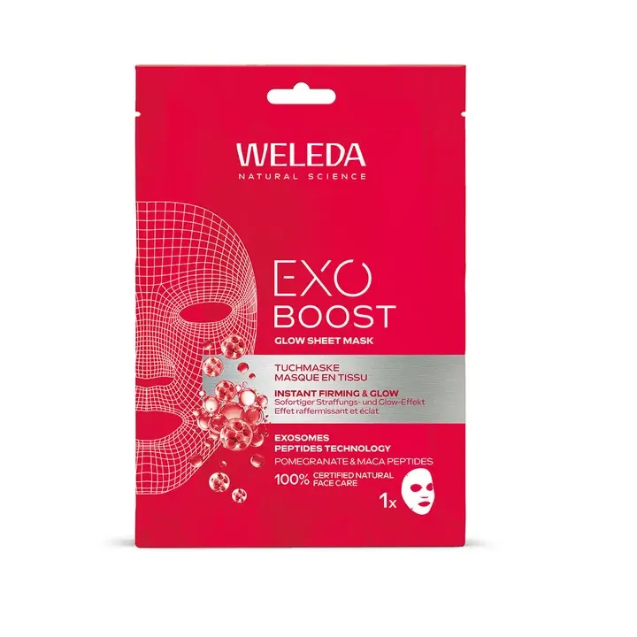 Exo Boost Glow masque en tissu Weleda - un masque