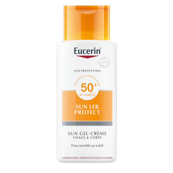 Eucerin Sun Leb Protect crème-gel visage et corps SPF 50+ - tube de 150 ml
