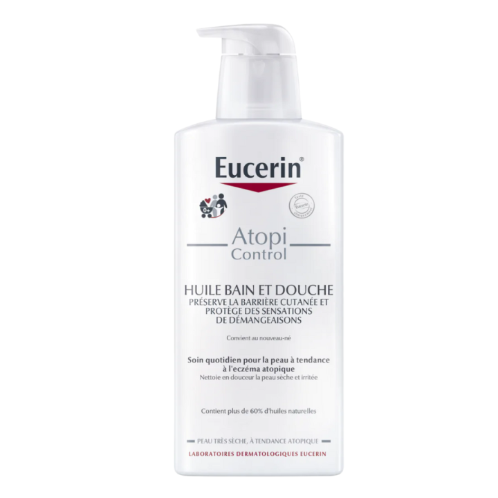 Atopicontrol huile bain douche Eucerin - flacon de 400ml