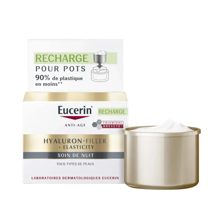 Hyaluron-filler + elasticity soin de nuit Eucerin - recharge de 50ml