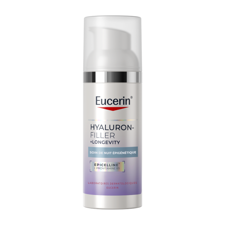 Soin de nuit épigénétique Hyaluron-Filler + Longevity Eucerin - flacon-pompe de 50ml
