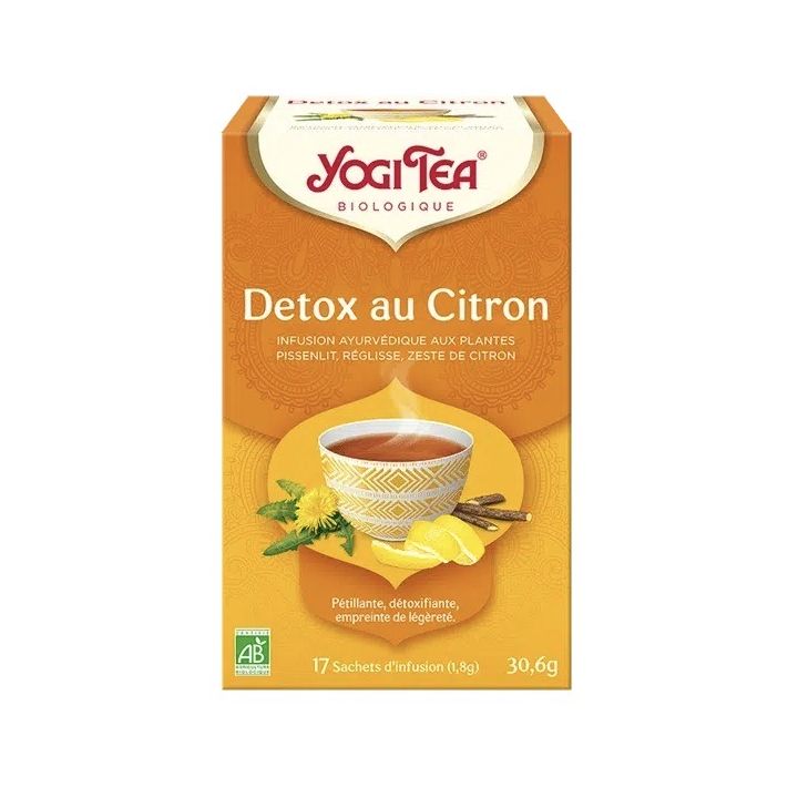 Detox citron BIO Yogi Tea - boite de 17 sachets 