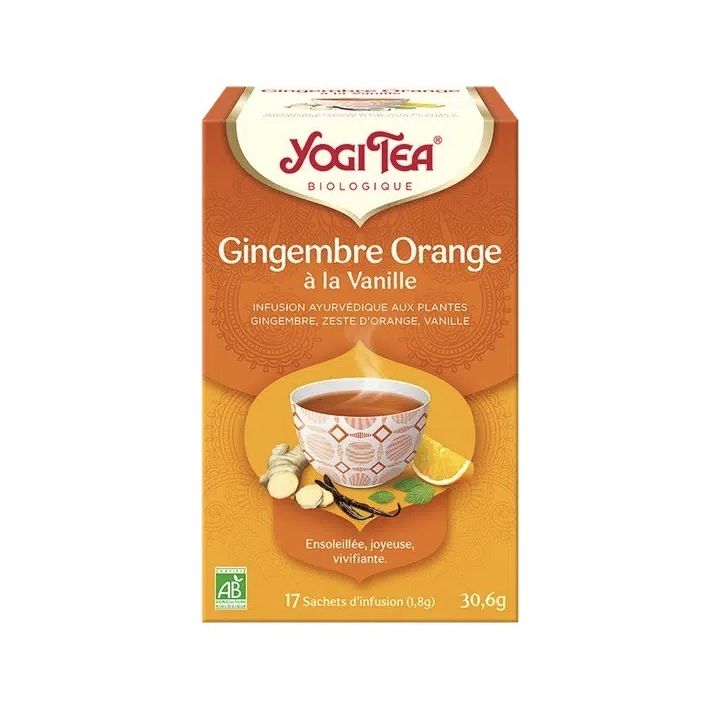 Yogi Tea Gingembre orange vanille BIO - boite de 17 sachets 