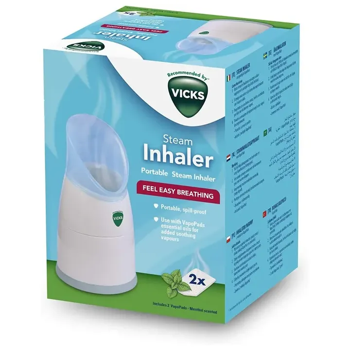 Steam Inhaler Inhalateur à vapeur d'eau avec VapoPads V1300 Vicks - 1 inhalateur et 2 VapoPads