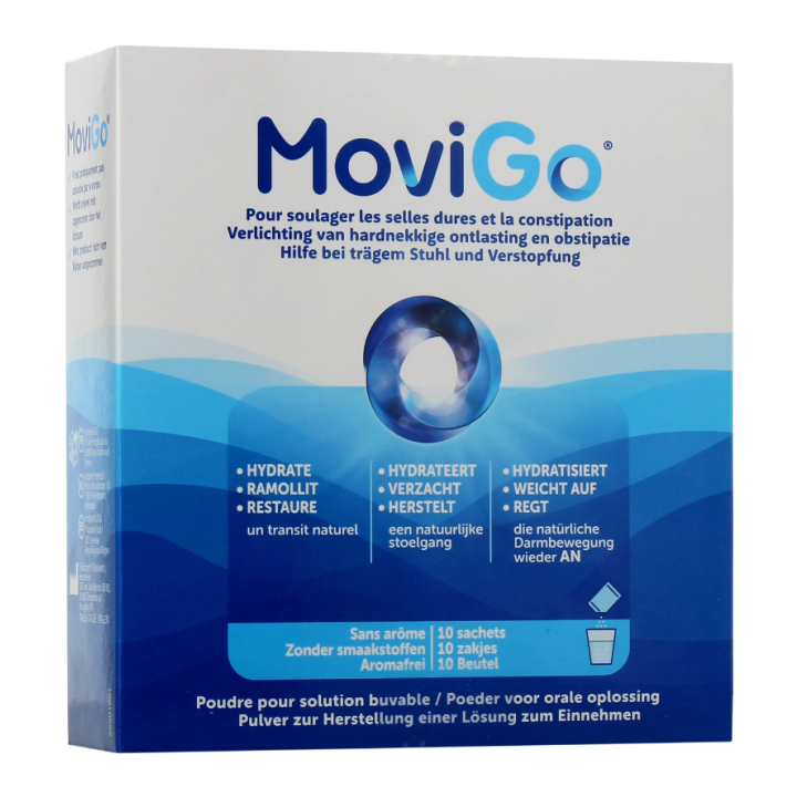 MoviGo selles dures et constipation Norgine - boite de 10 sachets 