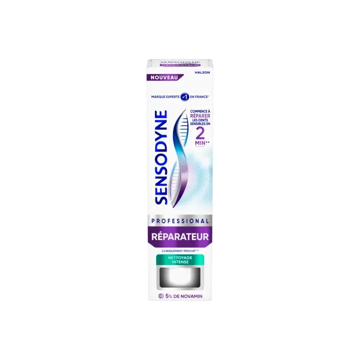Dentifrice Professional réparateur nettoyage intense Sensodyne - tube de 75ml