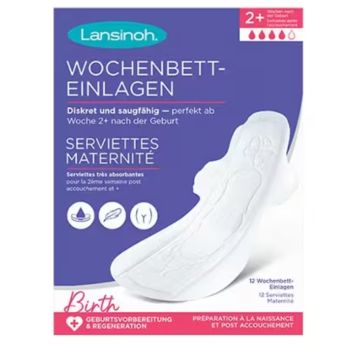 Serviettes maternité très absorbantes Lansinoh - boite de 12 serviettes