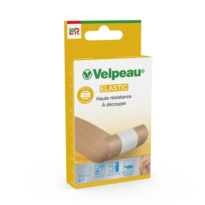 Elastic pansements bandes découpables Velpeau - boite de 10 pansements 6x10cm