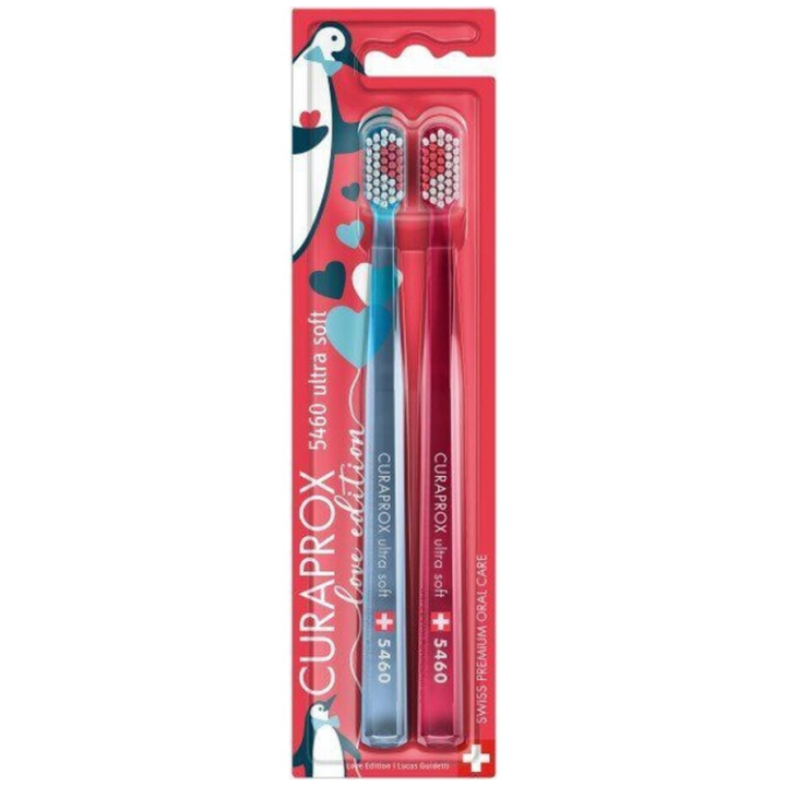 Brosse à dents cs 5460 ultra soft love édition Curaprox - lot de 2 brosses à dents
