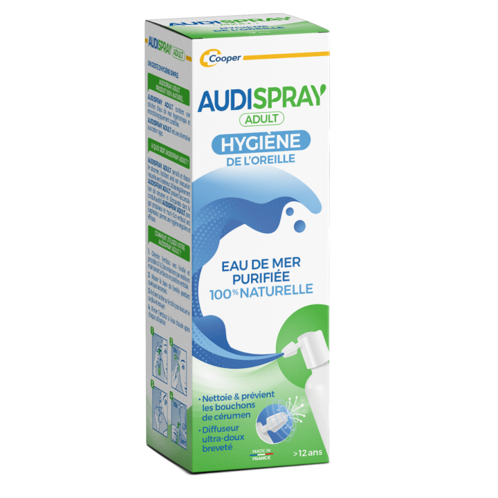 Audispray adultes hygiène de l'oreille - spray auriculaire 50 ml