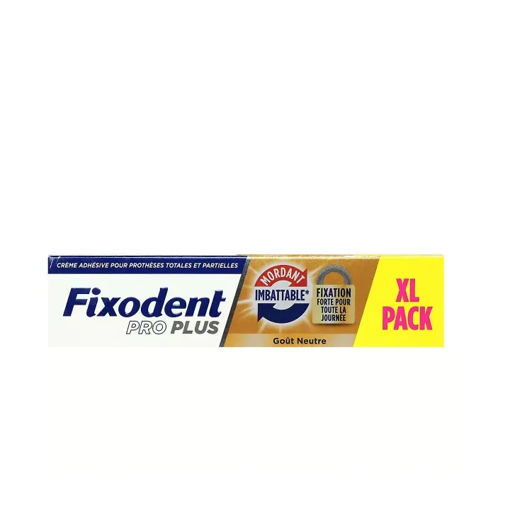 Crème adhésive Fixodent Pro Plus goût neutre - tube de 57g