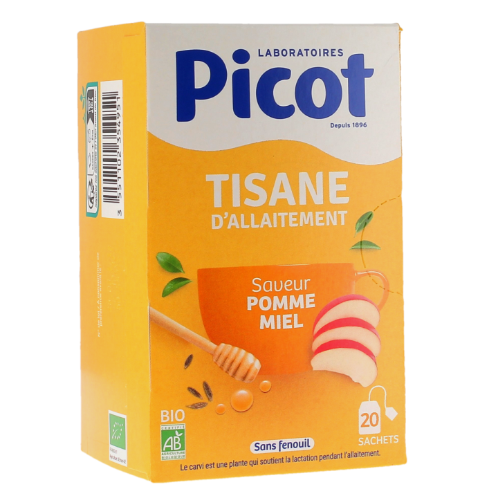 Tisane d'allaitement saveur pomme miel Picot - boite de 20 sachets 