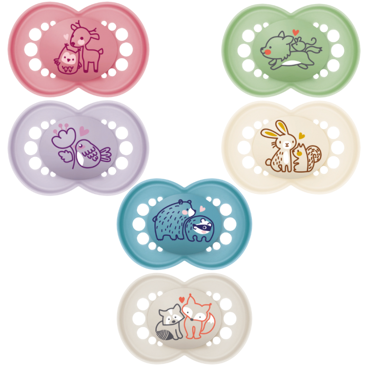 Sucette Original nature 6 mois + MAM - boîte de 2 sucettes