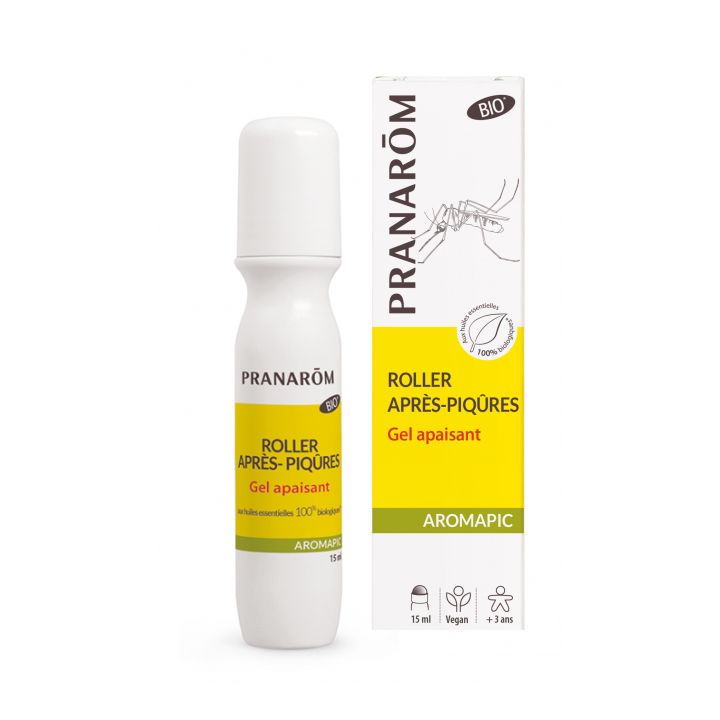 Roller gel apaisant piqûres bio Aromapic Pranarôm - roll-on de 15ml