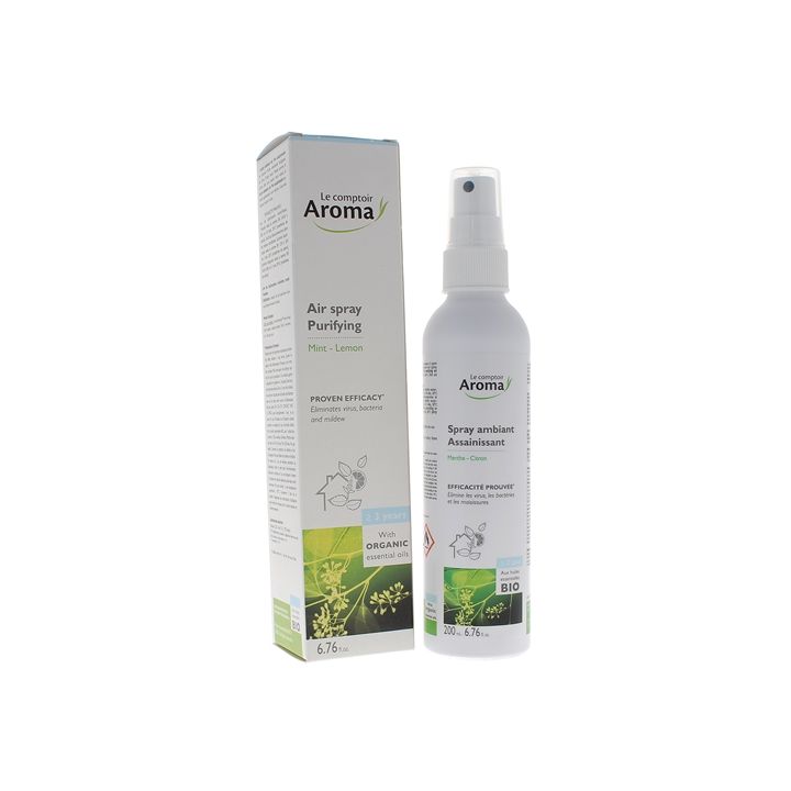 Air Pur Spray assainissant menthe citron Le Comptoir Aroma - spray de 200 ml