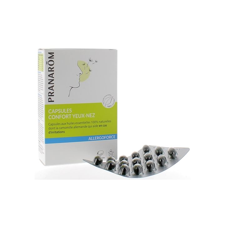 Allergoforce Capsule confort yeux-nez Pranarom - Boîte de 30 capsules